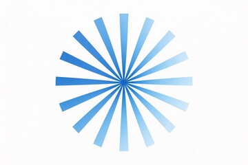 Obraz premium Blue radial lines on white background