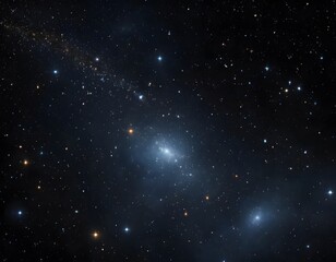 Fototapeta premium A dark background with array of star clusters in space.