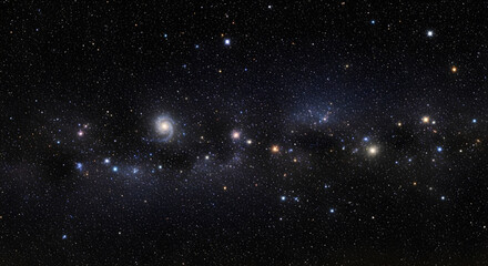 Obraz premium A stunning image of the milky way galaxy with numerous stars and celestial bodies in space