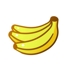 A cartoon illustration of a bunch of yellow bananas on a white background © MahirAl