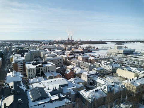 Oulu, Finland &ndash; 03 08 2026:downtown winter scenery