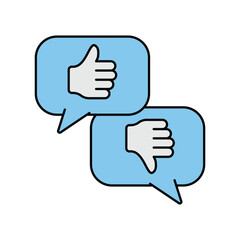 Fototapeta premium Feedback icon with white background vector stock illustration