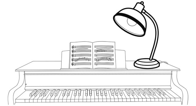 Piano Music Sheet Lamp
