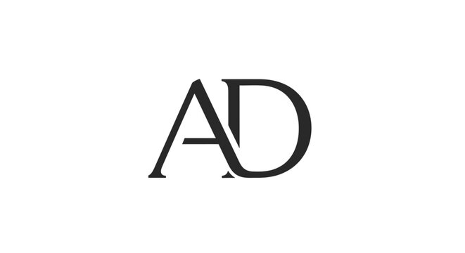 Elegant AD Monogram Logo Design.