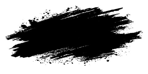 A striking black brushstroke against a blank canvas. This high-resolution image offers a dynamic and artistic element, ideal for adding depth and texture to a design. © PS  GALLERY 