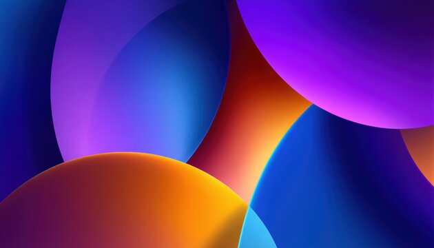 Una composici&oacute;n abstracta de esferas superpuestas en una paleta de colores vibrantes.