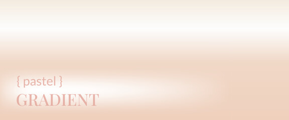 Fototapeta premium Rose gold gradient with soft pink cream and a dreamy meditation air in a pale ombre. Calm rose and gold peach on a fuzzy ivory vector background for skincare stationery. Gradation with a serene glow.
