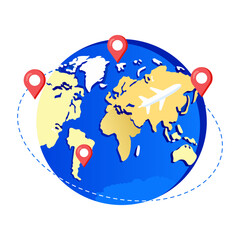 A flat style illustration depicting world map © SmashingStocks
