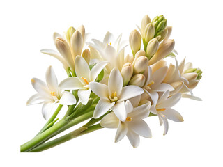 Obraz premium Delicate bouquet of white tuberose flowers, showcasing their elegance and purity