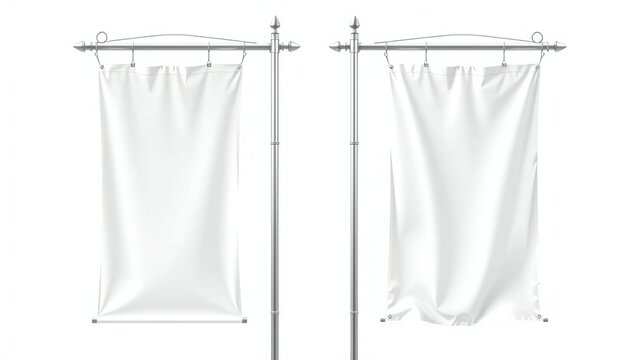 Two white curtains hanging from a rod with a decorative finial