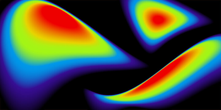 Abstract thermal heatmap background with glowing infrared spectrum gradient