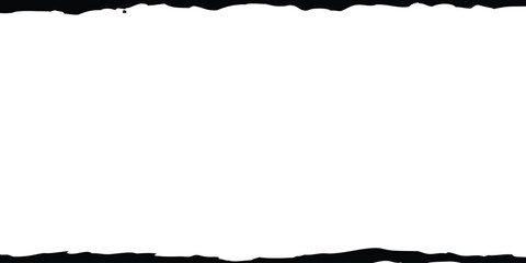 Torn white paper with black edges ripped texture and blank space