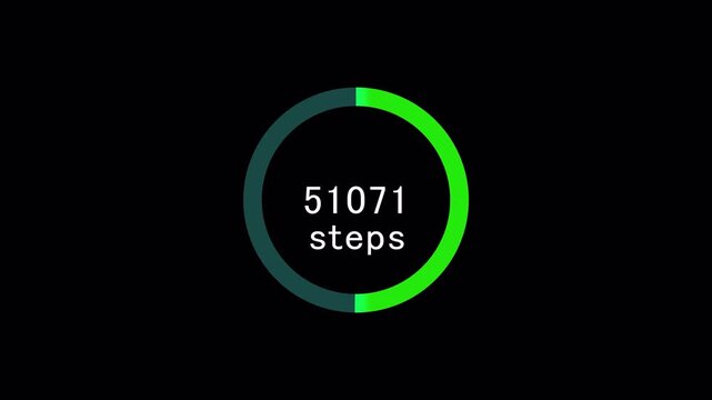 &ldquo;Footsteps Counter Animation 0&ndash;100,000 ,Step Counter Animated , Transparent Background with alpha channel,Step Counting up to 1 Crore.