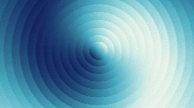 Abstract graphic with blue concentric circle design.