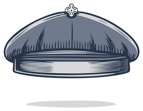 Clergy Hat Illustration featuring Religious Headwear and Catholic Symbolism for Faith Traditions