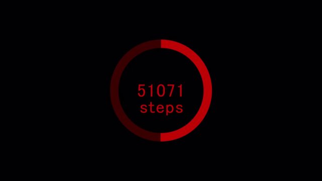 &ldquo;Footsteps Counter Animation 0&ndash;100,000 ,Step Counter Animated , Transparent Background with alpha channel,Step Counting up to 1 Crore.