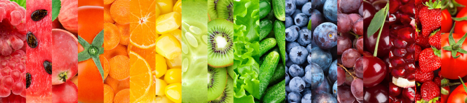 Fresh food. Color fruits and vegetables