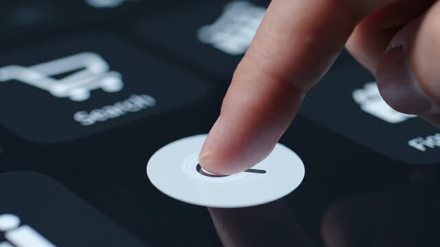 User Taps Icon on Digital Touch Screen