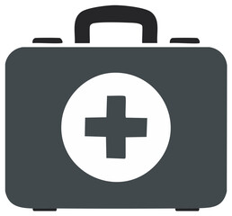 Obraz premium Medical Kit Vector Illustration First Aid Box Emergency Equipment Sign Graphic Icon