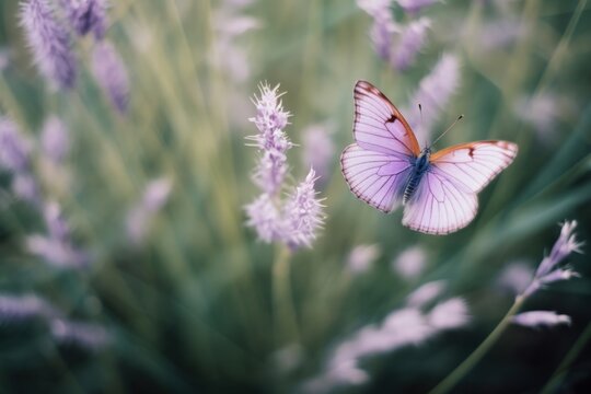 A butterfly purple outdoors blossom.
