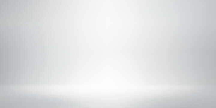 White and gray limbo background with smooth gradient. Minimal clean backdrop with copy space for product display, branding, mockup.