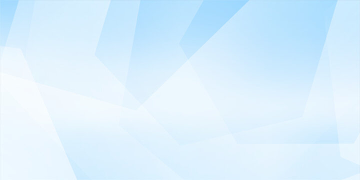 Background abstract blue sky with transparent shapes square. Light gradient vector banner. Pastel blue blur backdrop. Soft blurred light bg. Blurred color simple wallpaper. Cold gradation water cover