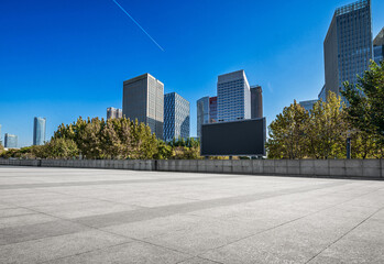 Modern Urban Landscape with Clear Skies and Spacious Pavement