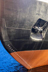 Fototapeta premium ice thickness marks on icebreaker, Murmansk