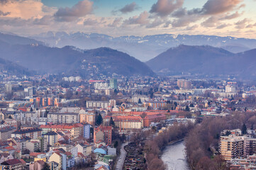 Graz Austria landscape cityscape river Mur Styria land 
