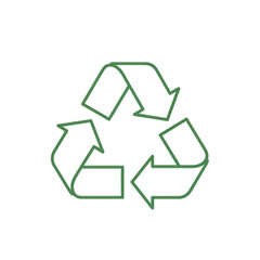Obraz premium Green Recycling Symbol Icon Illustration.