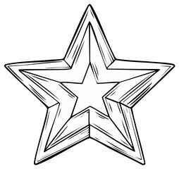 Obraz premium Artistic Outline of a Double Star with a Modern Geometric Design