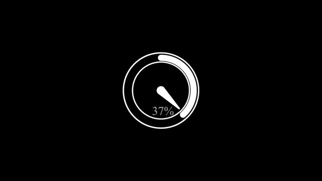 Loading Progress Bar Animation with Percentage Counter on Dark Background loading animation digital loading