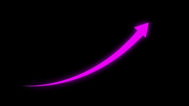 Vibrant Glowing Purple Arrow Motion with Dynamic Trail Effect for Modern Presentations and Digital motion dynamic trail effect
