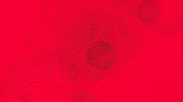 Abstract red background with dotted patterns creating a dynamic visual effect. Ideal for modern design projects and digital media applications