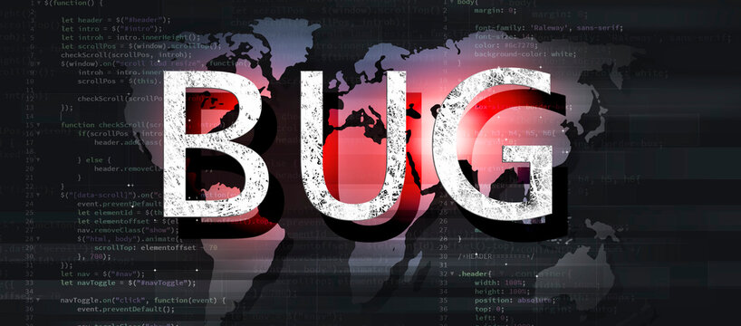 bug error front-end web banner