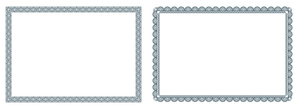 Certificate border frame ornamental design collection