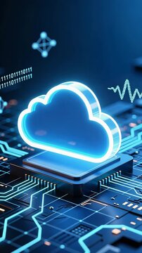 Cloud refresh symbol over digital circuit network