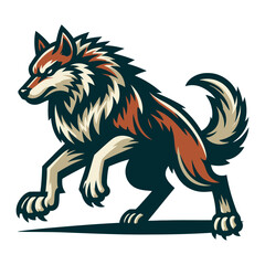 Wolf vector and illustration. © Spacecat