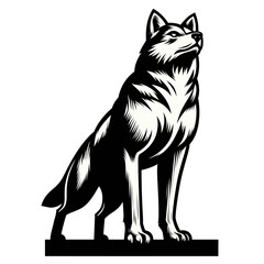 Obraz premium Wolf vector and illustration.