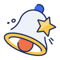 A flat icon depicting notification alert message