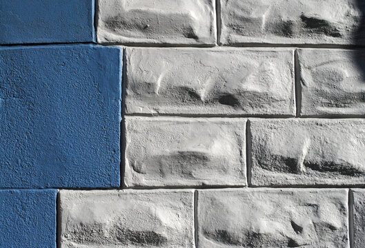 Faux Stonework in Close Up on Old  19th Century Scottish Building 