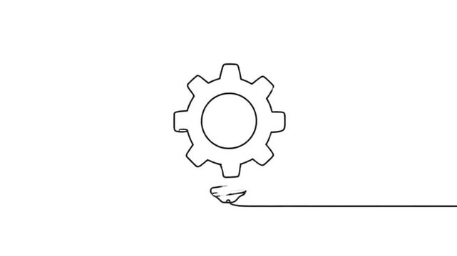 Innovation light bulb gear concept.