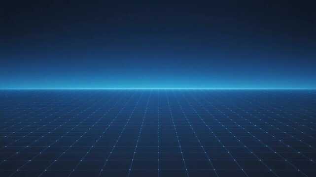 Futuristic looping deep indigo flowing into bright azure with subtle glow and sleek polished transitions