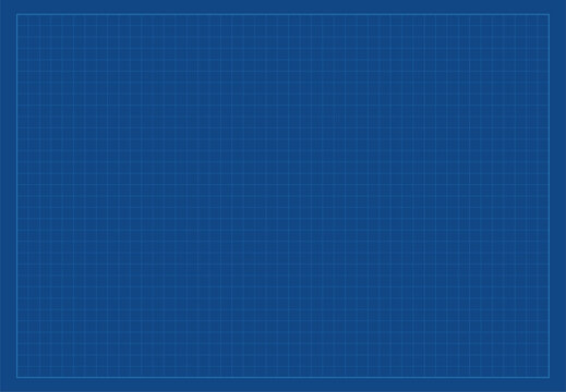Vector blueprint background with graph grid and blue paper base. Vector Blue Background with Lines and Squares. Cute Notebook Paper Texture