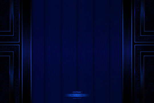 Blue Abstract Background With Futuristic Shiny Lines adn Glitter