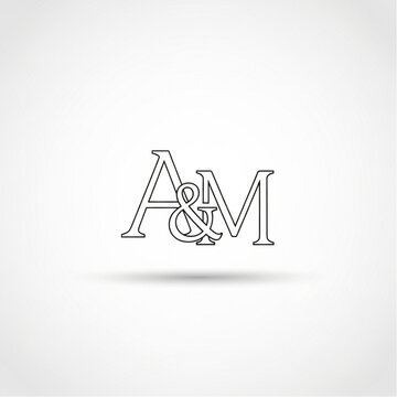 Monogram Initials A and M Logo Design.