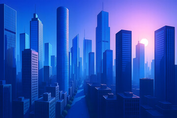 Fototapeta premium abstract city background, skyscraper
