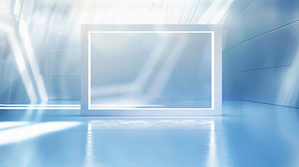 Fototapeta premium 近未来的なニュース用バーチャルスタジオ背景 AI生成画像