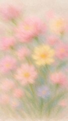 Naklejka premium Soft pastel floral elegance mobile wallpaper
