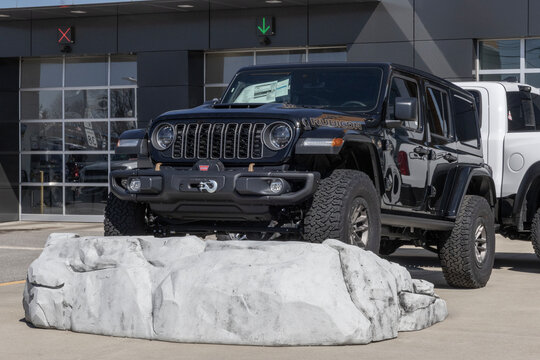 Jeep Wrangler Rubicon 392 Sport Utility at a dealership. Jeep offers the Wrangler with a 6.4L SRT HEMI V8 engine. MY:2025